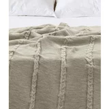 Oyo Concept Bež pamučni prekrivač za bračni krevet 200x220 cm Trenza -