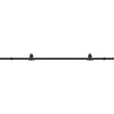 Pribor za klizna vrata 213,5 cm čelični crni | shoptok.hr