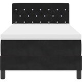  LED Box Spring Krevet s madracem Crna 90 x 200 cm Baršun | shoptok.hr
