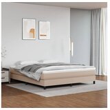  Box spring postelja z vzmetnico kapučino 180x200cm umetno usnje | Shoptok.si
