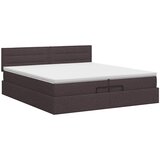  Podesivi krevet s madracem Tamno smeđa 200 x 200 cm Tkanina | shoptok.hr