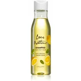 Oriflame Love Nature Organic Lemon & Mint globinsko čistilni šampon za mastne lase 250 ml