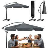 Veliki vrtni suncobran Plonos 350 cm sivi 488000 | shoptok.hr