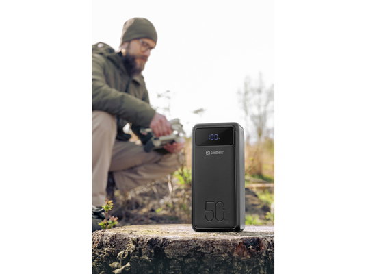 Sandberg PowerBank - Powerbank USB-C PD 130W 50000 (vanjska; LED lampa; crna) | shoptok.hr