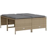 Maison Chic Vrtni stolčki - Vrtni stoli z blazinami 4 kosi bež poli ratan JS1112, (21878773) | Shoptok.si