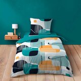 Douceur d intérieur Zelenomodra enojna bombažna posteljnina 140x200 cm Sprint – | Shoptok.si