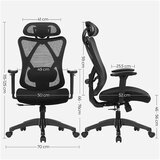 Songmics Pisarniški stol OBN063B01, črn | Shoptok.si