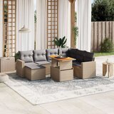 vidaXL 8-dijelni set vrtnih sofa od poliratana s jastucima bež | shoptok.hr
