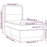  Box spring postelja z vzmetnico LED temno modra 90x200 cm žamet, (20930149) | Shoptok.si