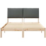  Okvir kreveta smeđe i tamnosivo 150 x 200 cm Masivna borovina | Eponuda.ba