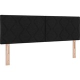 Box spring krevet Bijela i crna 140 x 190 cm tkanina | shoptok.hr