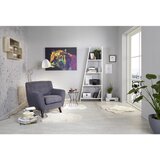 Modern Living Naslanjač Monaco, Temno Siva, Mikrovlakna | Shoptok.si