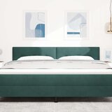  LED Uzglavlje s gumbima Tamnozelena 90 cm Baršun | shoptok.hr
