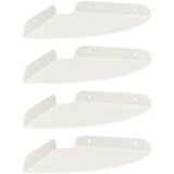  Lebdeća polica s policom s pohranom 4 pcs Bijeli 18 x 18 x 2 cm | shoptok.hr