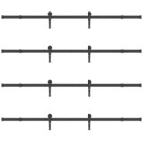 Pribor za klizna vrata 427 cm čelični crni | shoptok.hr