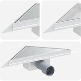  2 u 1 Trokutasti Tuš Odljev Srebrno 32 x 32 x 7,5 cm | Eponuda.com