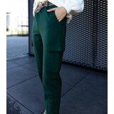 Gemre Green cargo pants with sewn-on pockets Nuala | Shoptok.si