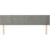  Uzglavlje s ušima svjetlosivo 163x16x78/88 cm baršunasto | shoptok.hr