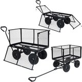 vidaXL Vrtna ručna kolica crna 350 kg | shoptok.hr