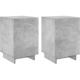  Noćni ormar 2 pcs Betonska siva 33,5 x 34,5 x 50 cm | shoptok.hr