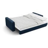 Cosmopolitan Design Temno modra žametna raztegljiva sedežna garnitura s prostorom za shranjevanje 238 cm Belfast – | Shoptok.si