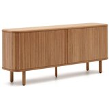 Kave Home Komoda v jesenovem dekorju z drsnimi vrati v naravni barvi 180x75,5x40 cm Mailen – | Shoptok.si