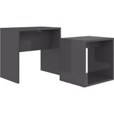 The Living Store Komplet klubskih mizic siv visok sijaj 48x30x45 cm iverna pl. - Klubska Mizica, (21421357) | Shoptok.si