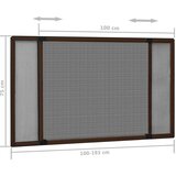 vidaXL Proširivi zaslon protiv insekata smeđi (100 - 193) x 75 cm | shoptok.hr