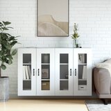 vidaXL Zidni ormarići 2 kom bijeli od konstruiranog drva | shoptok.hr