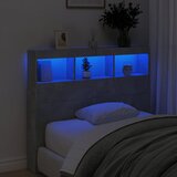 Ormarić za uzglavlje LED svjetlima boja betona 120x17x102 cm | Eponuda.ba