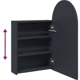  Kupaonski ormarić s ogledalom LED lučni sivi 42 x 13 x 70 cm | shoptok.hr