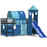  The Living Store Otroški pograd s stolpom moder 80x200 cm trdna borovina - Otroški Pograd, (21449006) | Shoptok.si