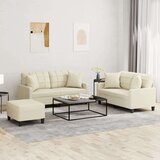 vidaXL 3-dijelni set sofa s jastucima krem od umjetne kože | shoptok.hr