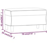  Klupa crna 70 x 35 x 41 cm od umjetne kože | shoptok.hr