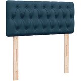 Box spring krevet s madracem tamnoplavi 100x200 cm baršunasti | shoptok.hr