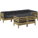 7-dijelni set vrtnih sofa od impregnirane borovine s jastucima | shoptok.hr