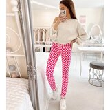 Gemre Pink plaid fabric pants Bler | Shoptok.si