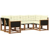 vidaXL Zunanja garnitura za sedenje z blazino 6 pcs Naravna in smetana, (5000282468) | Shoptok.si