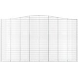  Lučne gabionske košare 2 kom 400x30x220/240cm pocinčano željezo | shoptok.hr