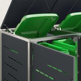  Skladište za kanta za smeće Nehrđajući čelik Antracit | shoptok.hr