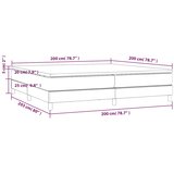Krevet s oprugama i madracem tamnozeleni 200x200 cm baršunasti | shoptok.hr