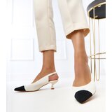D/CEO White fabric low heel pumps Cassie | ePonuda.com