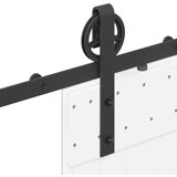 vidaXL Komplet opreme za drsna vrata 183 cm jeklo črne barve | Shoptok.si
