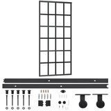 Furnova Drsna vrata z opremo ESG steklo in aluminij 90x205 cm, (21945061) | Shoptok.si