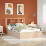 vidaXL Posteljni okvir brez vzmetnice 135x190 cm trdna borovina Cene
