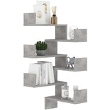  Zidne kutne police 2 kom siva boja betona 40x40x50 cm iverica | shoptok.hr