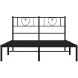  Metalni okvir za krevet s uzglavljem crni 135x190 cm | shoptok.hr