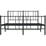 vidaXL metalni okvir kreveta uzglavlje i podnožje crni 140x190 cm | shoptok.hr