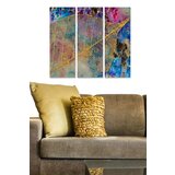 Wallity MDF132235490 multicolor decorative mdf painting (3 pieces) Cene