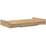  Krevet s ladicama s uzglavljem Umjetnički hrast 120 x 190 cm | shoptok.hr
